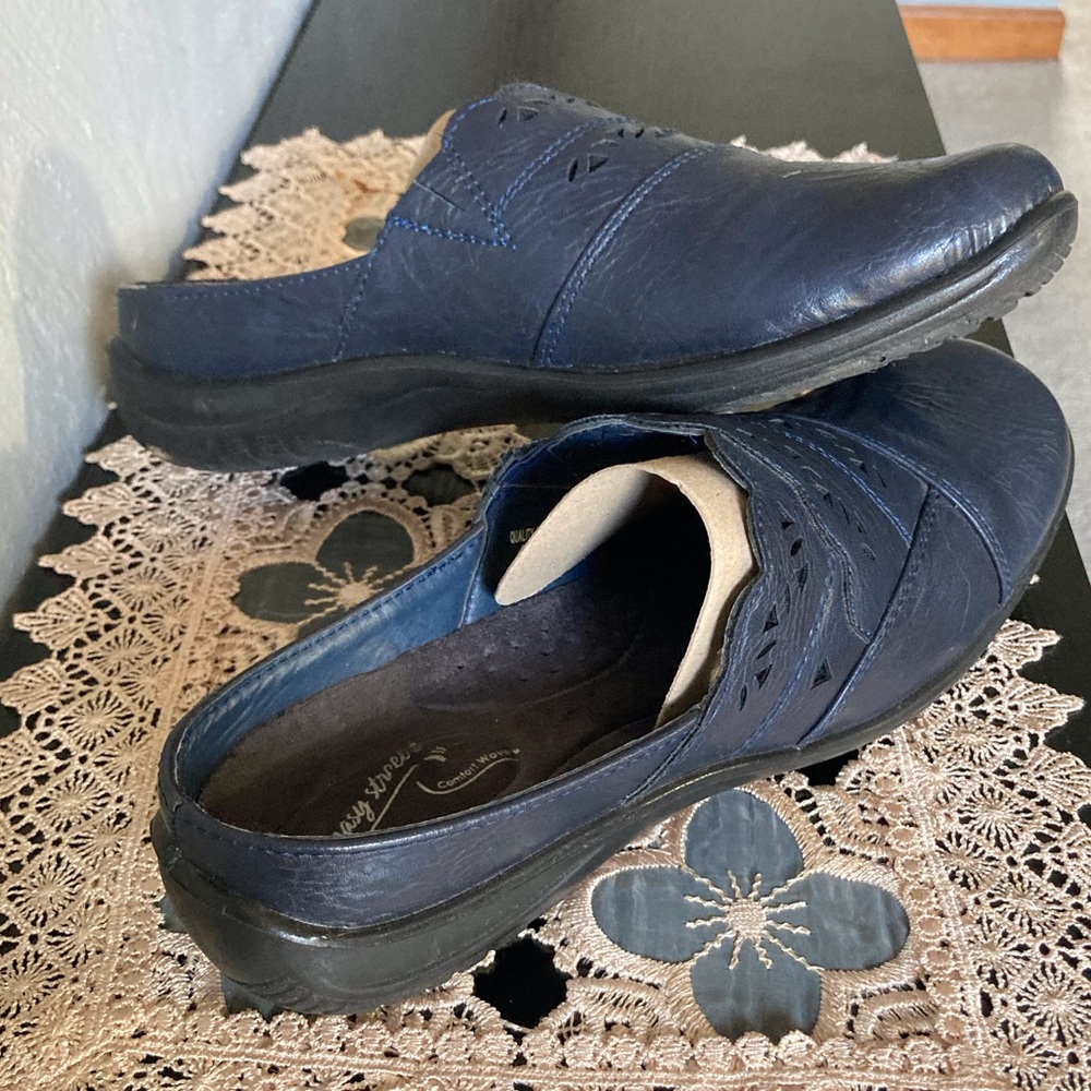 EasyStreet, Slip on, Rubber Sole, Navy, 9M